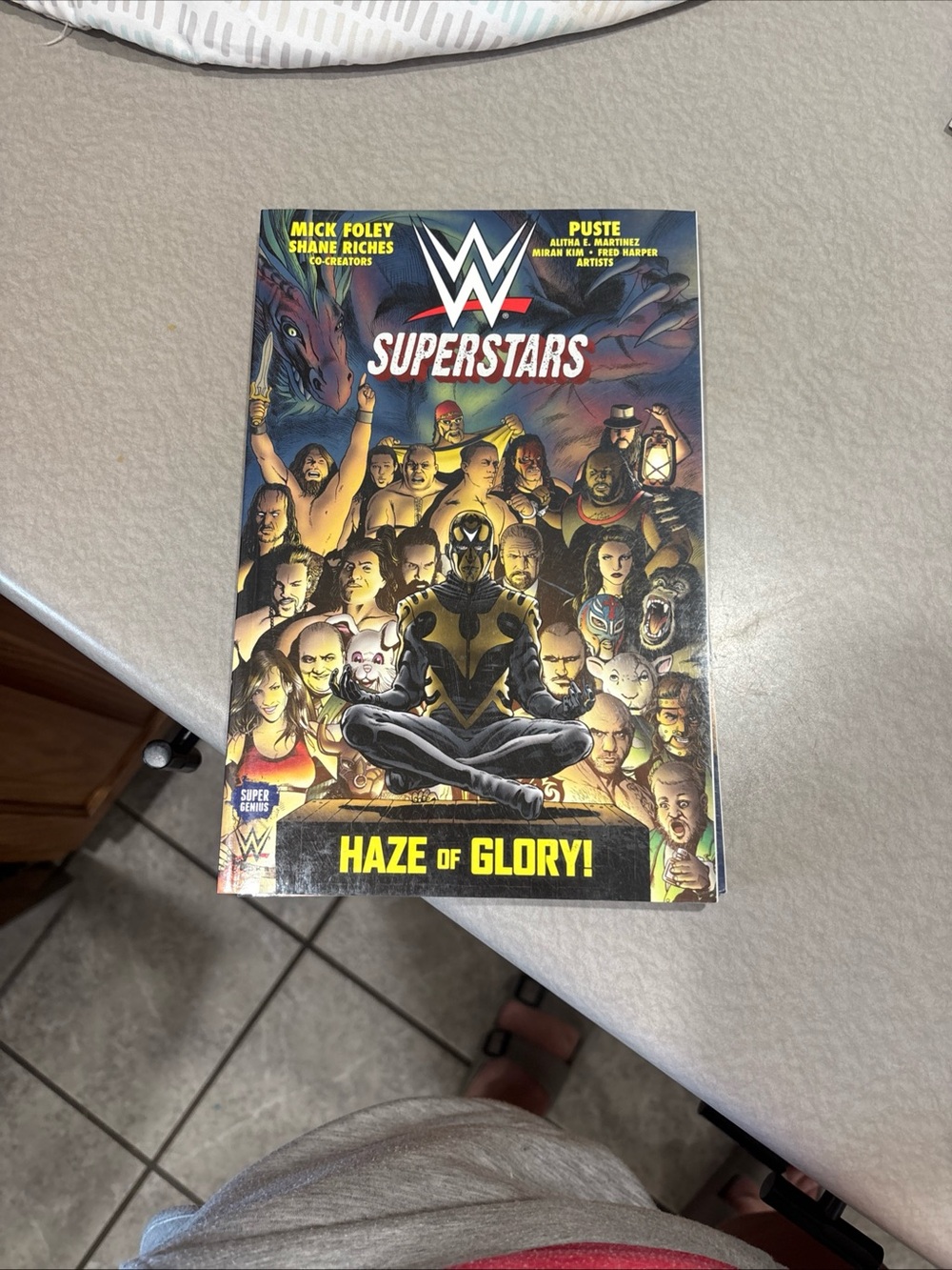 WWE Superstars Graphic Novel — Black, Yellow & Blue Illustrated Cover